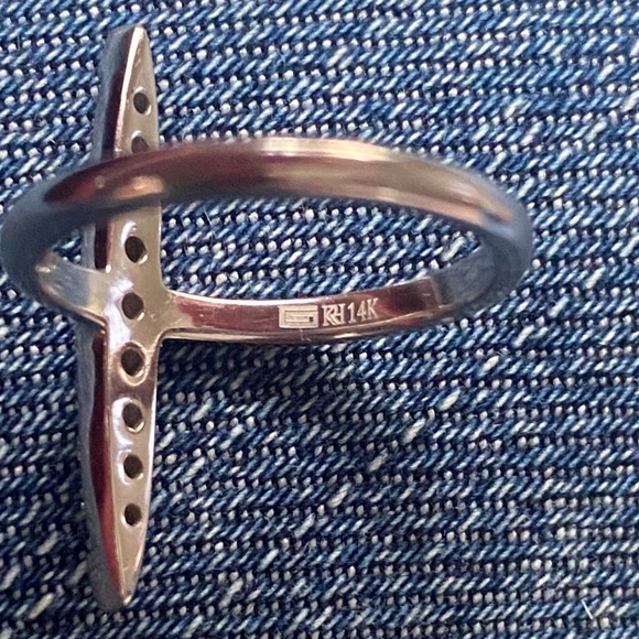 Sale🔥White gold North South statement ring - Picture 6 of 11